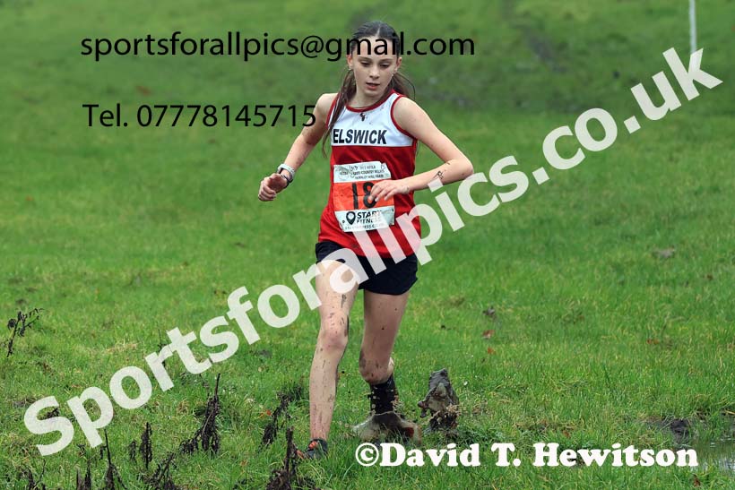 Girls under-13s 2023 NECAA Cross Country Relays, Thornley Hall Farm, Peterlee, County Durham. Photo: David T. Hewitson/Sports for All Pics